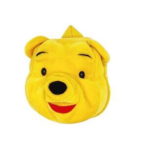 Vintage Disney Winnie The Pooh Plush Head Backpack Zipper Pocket Pyramid